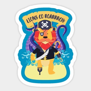 Pirates lion go roarrgh Sticker